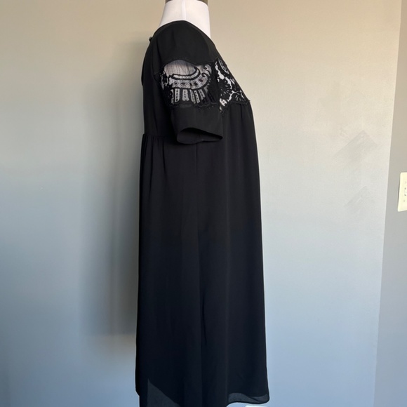 Claudie Pierlot Lace Cocktail A-line Black Flowy Dress - Picture 8 of 13